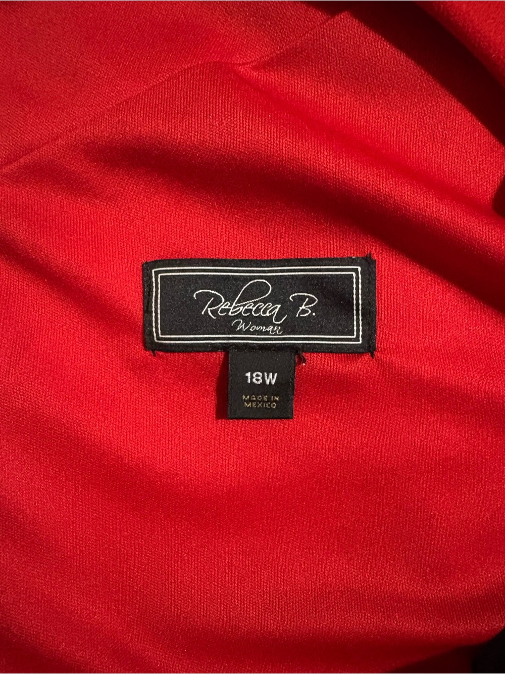 Rebecca B. Woman 18W Bright Red Off Shoulder Cocktail Dress NWT Plus Size - Picture 6 of 10